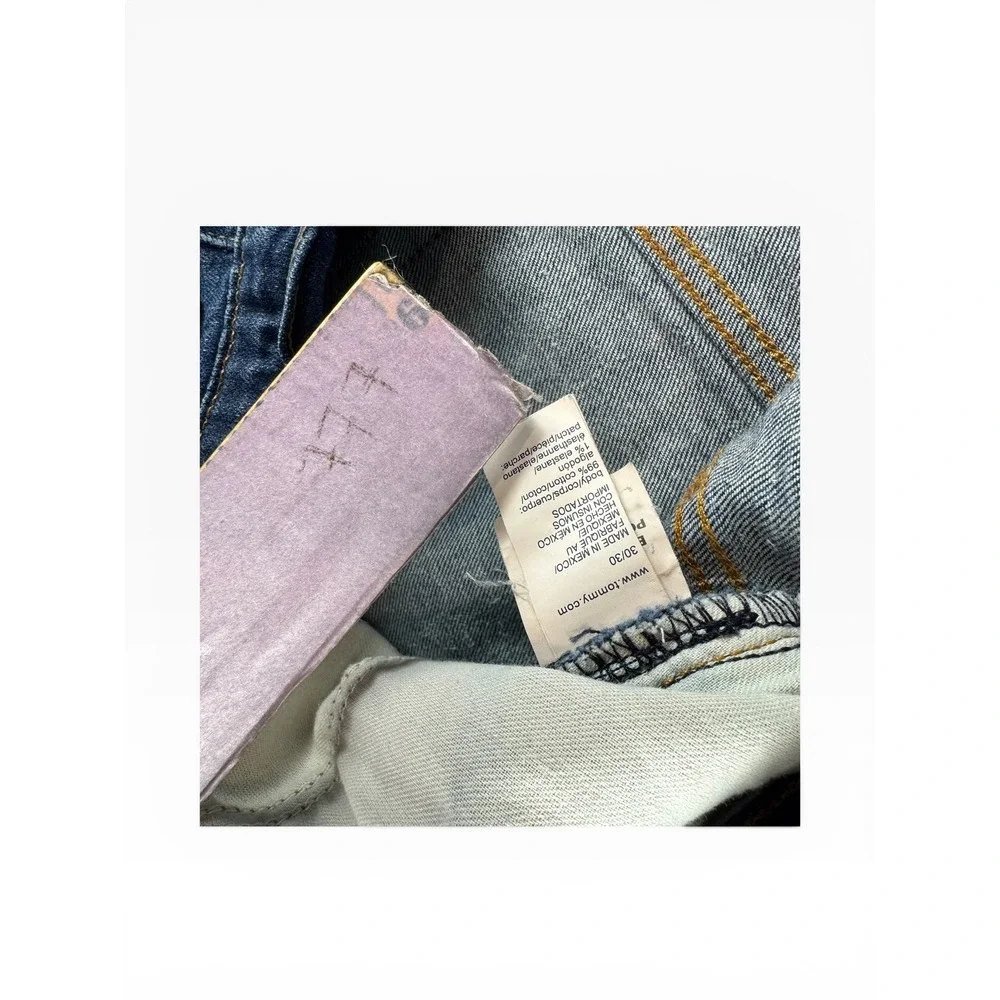 Tommy Hilfiger‎ Denim Mens Straight Leg Dark Wash Jeans 30x30 Stretch Blue